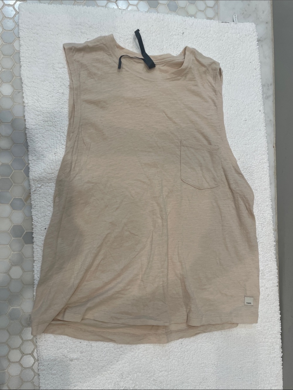 Sleeveless Tank Top in Light Beige